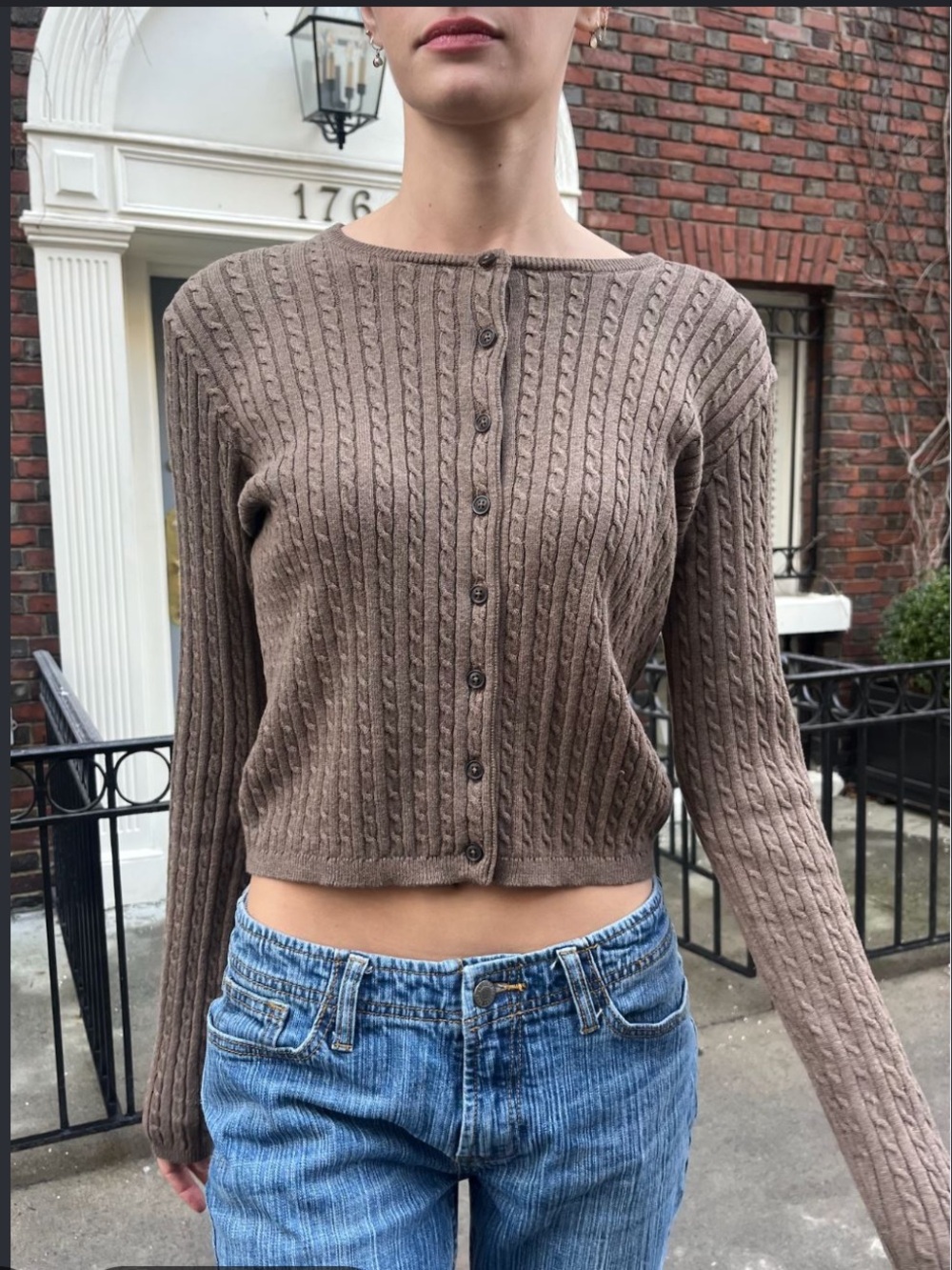 Brandy Melville | Zoe Knit Cable Cardigan